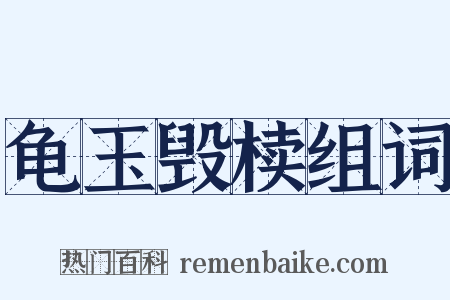 龟玉毁椟组词是什么意思的图片